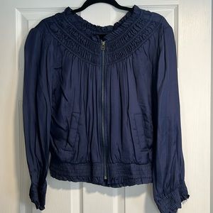Navy Blue Bomber Jacket